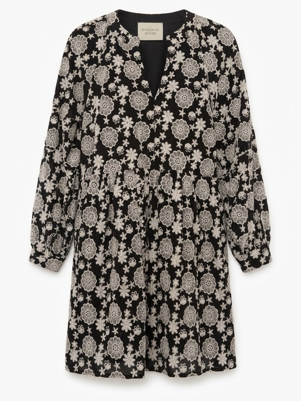 Hyacinth House Kathleen Embroidered Floral Mini Dress